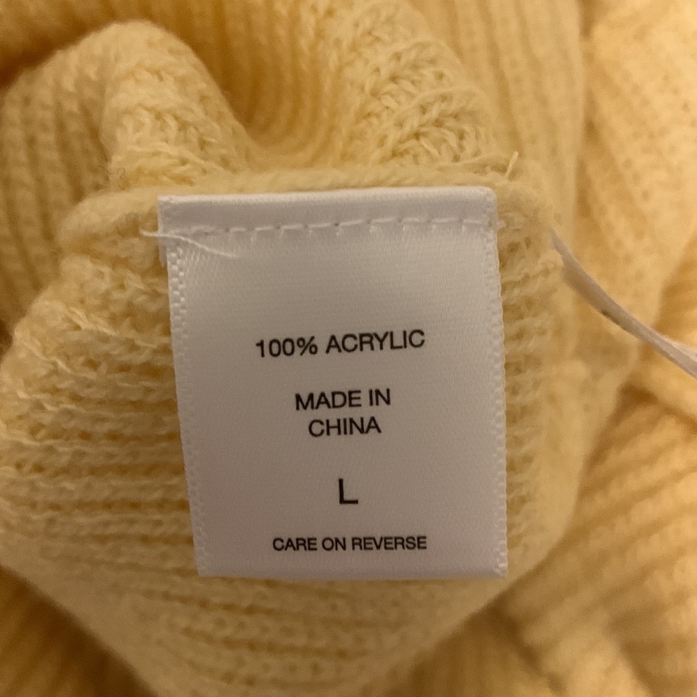 Open Back, Yellow, Cowl Neck Sweater by NY & Co - Picture 8 of 10